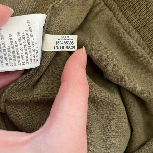 American Eagle Men’s Army Green Bomber Field Jacket Military Fatigue Size XL - Picture 13 of 14